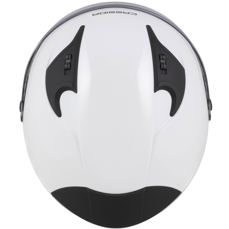 Casque moto jet Cassida Reflex 2.0 Solid blanc-noir