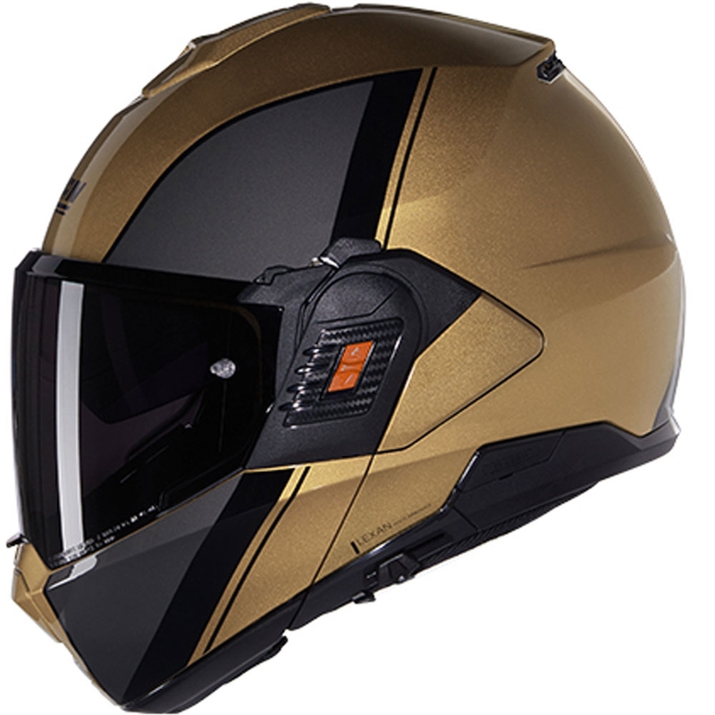 Casque moto modulable Nolan N120-1 Vernis spécial N-COM 342 sable-noir