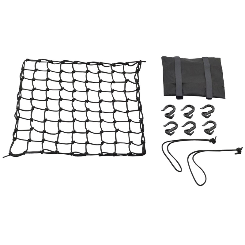 Filet à bagages flexible pour moto avec crochets en plastique Daytona 40 x 40 cm noir