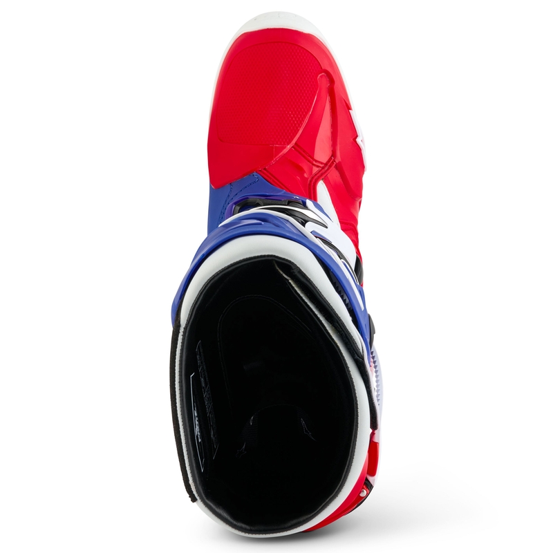 Bottes de moto Alpinestars Tech 10 Édition limitée FORTITUDE Blanc-Bleu-Rouge