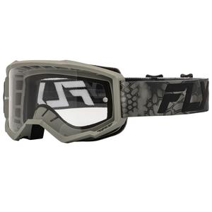 Lunettes de motocross Fly Racing Focus gris-noir avec plexiglas transparent
