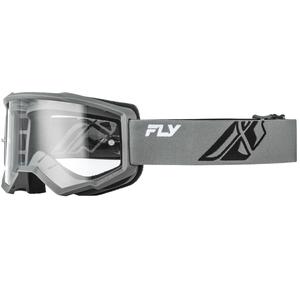 Lunettes de motocross Fly Racing Focus II pour enfant, gris-noir, verres transparents