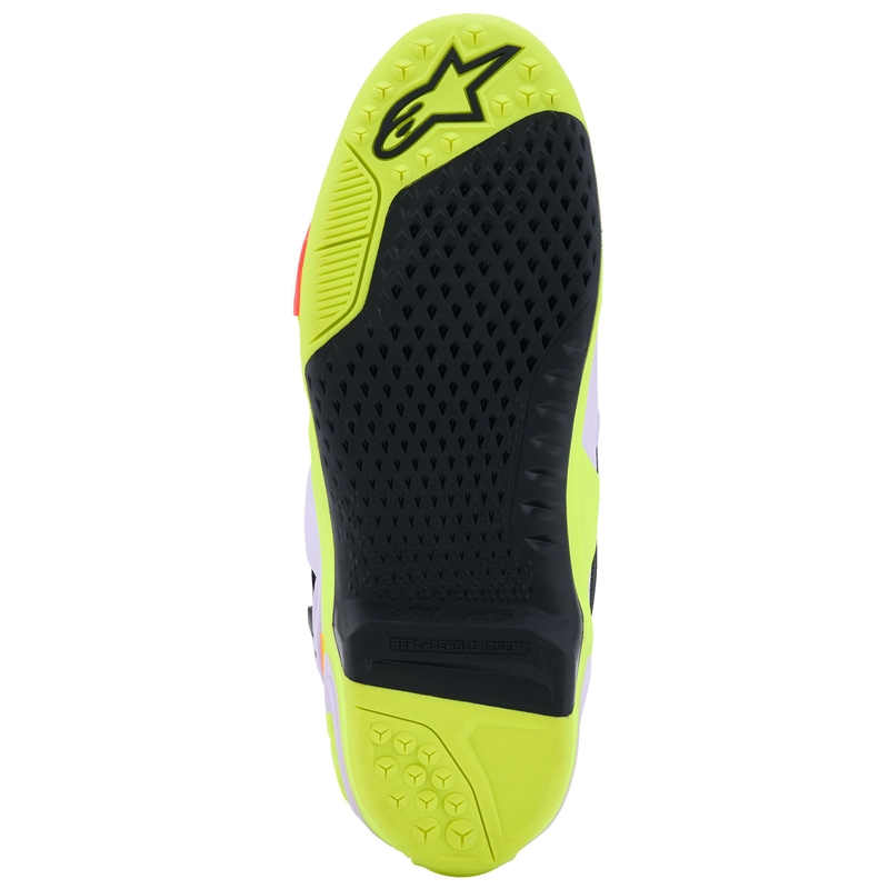 Bottes de moto Alpinestars Tech 10 Supervented violet-jaune fluo-rose