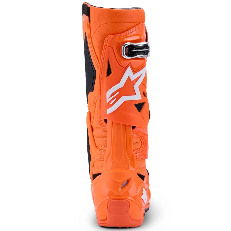 Bottes moto Alpinestars Tech 10 Supervented orange fluo-noir-blanc