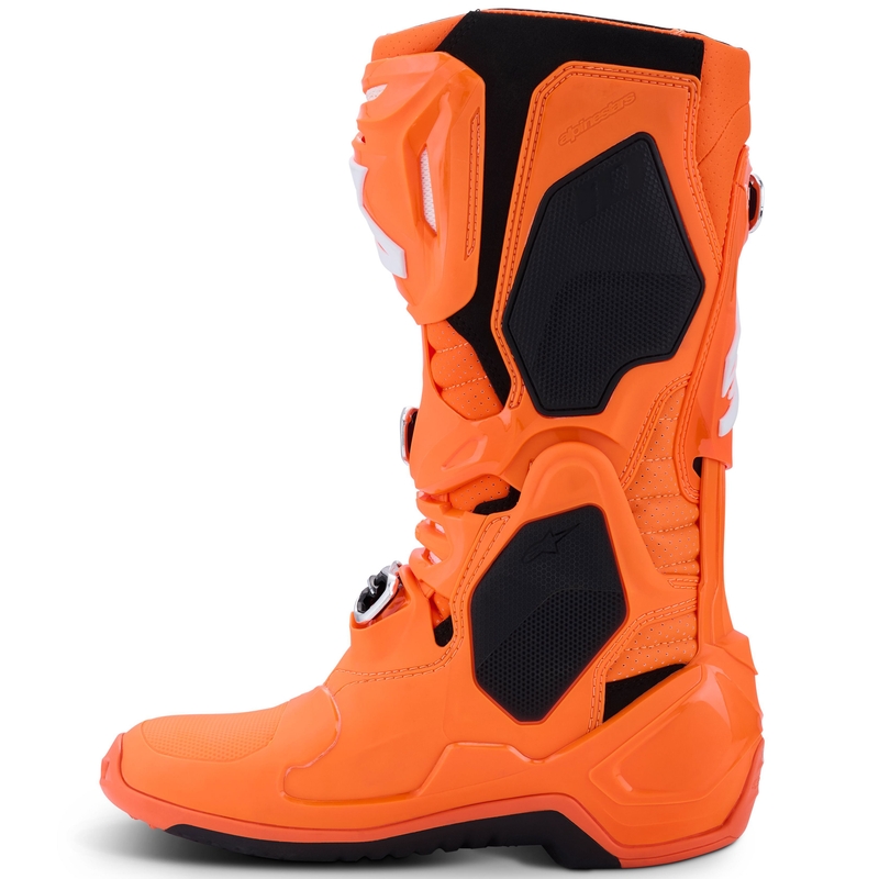 Bottes moto Alpinestars Tech 10 Supervented orange fluo-noir-blanc