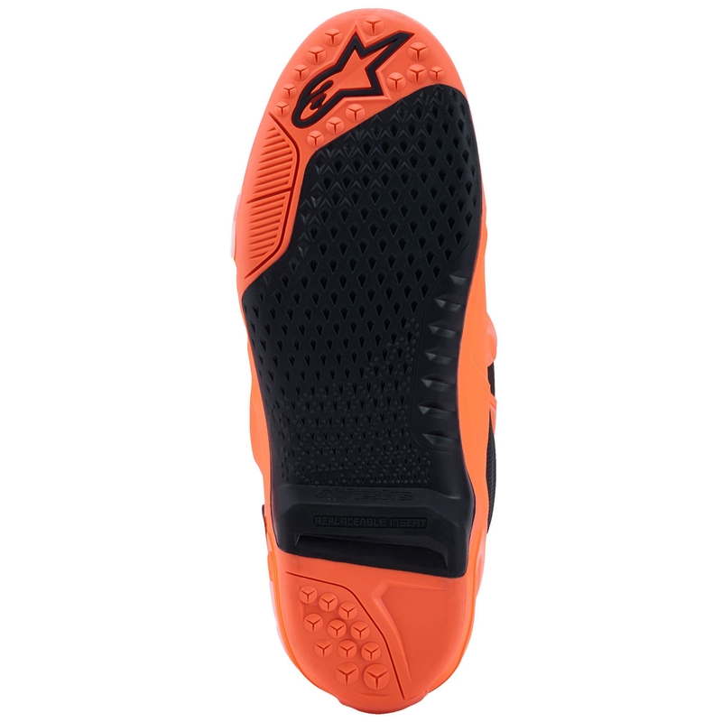 Bottes moto Alpinestars Tech 10 Supervented orange fluo-noir-blanc