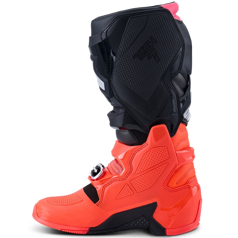 Bottes moto Alpinestars Tech 7 noir-rouge fluo-rose fluo