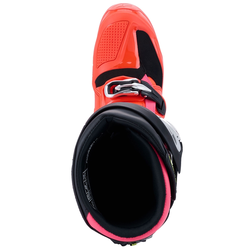 Bottes moto Alpinestars Tech 7 noir-rouge fluo-rose fluo
