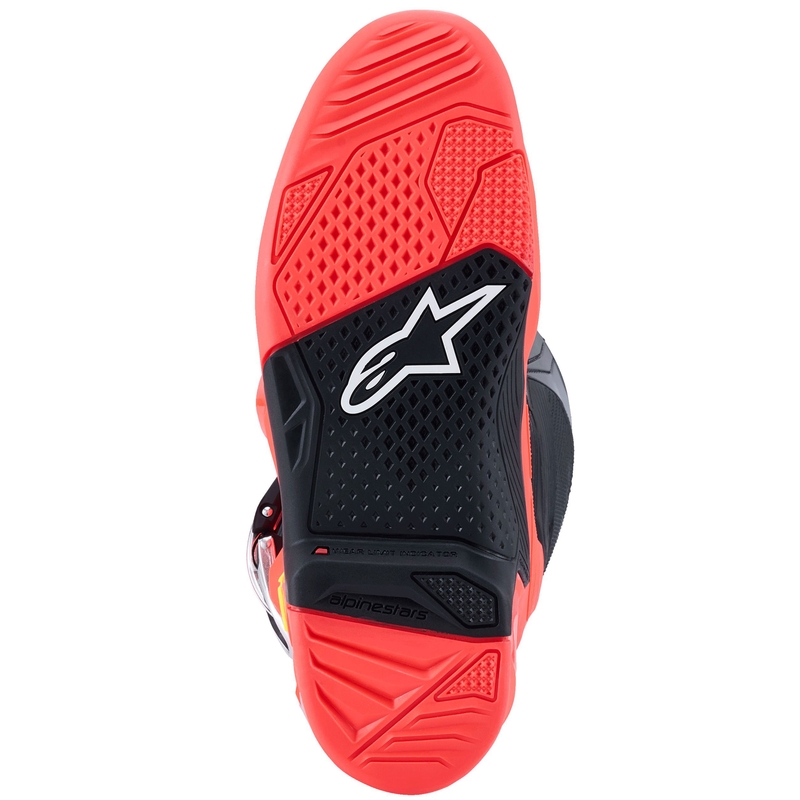 Bottes moto Alpinestars Tech 7 noir-rouge fluo-rose fluo