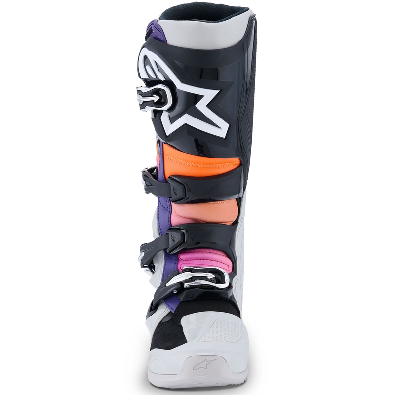 Bottes moto Alpinestars Tech 7 noir-gris clair-orange fluo-dégradé