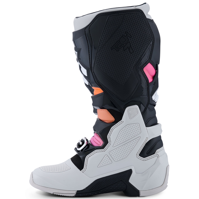 Bottes moto Alpinestars Tech 7 noir-gris clair-orange fluo-dégradé