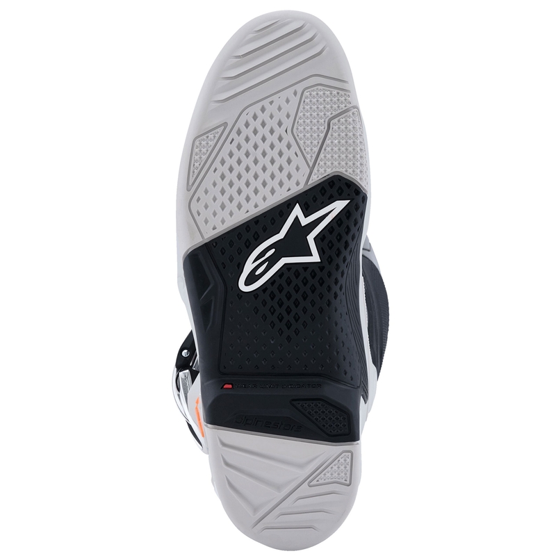 Bottes moto Alpinestars Tech 7 noir-gris clair-orange fluo-dégradé