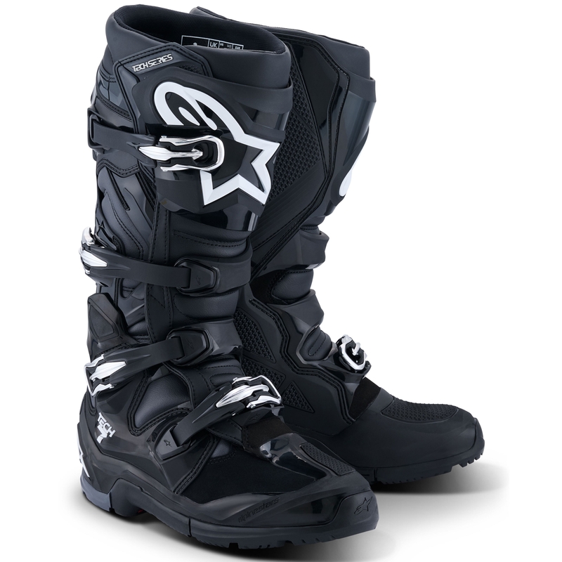 Bottes moto Alpinestars Tech 7 Enduro Noir-Anthracite-Blanc
