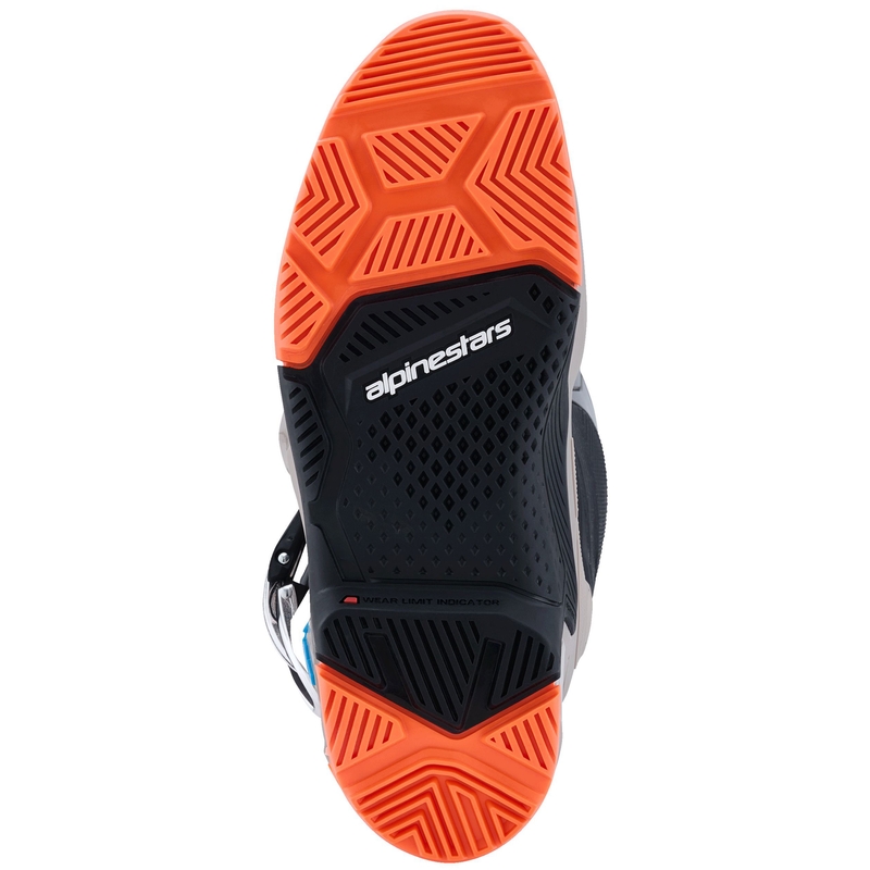 Bottes moto Alpinestars Tech 7 Enduro Noir-Gris foncé-Orange fluo