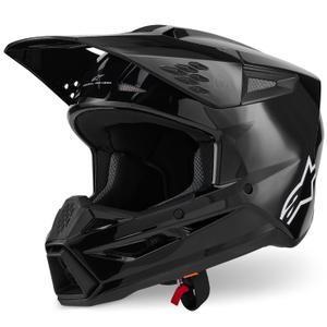 Casque de motocross Alpinestars S-M3 Solid noir