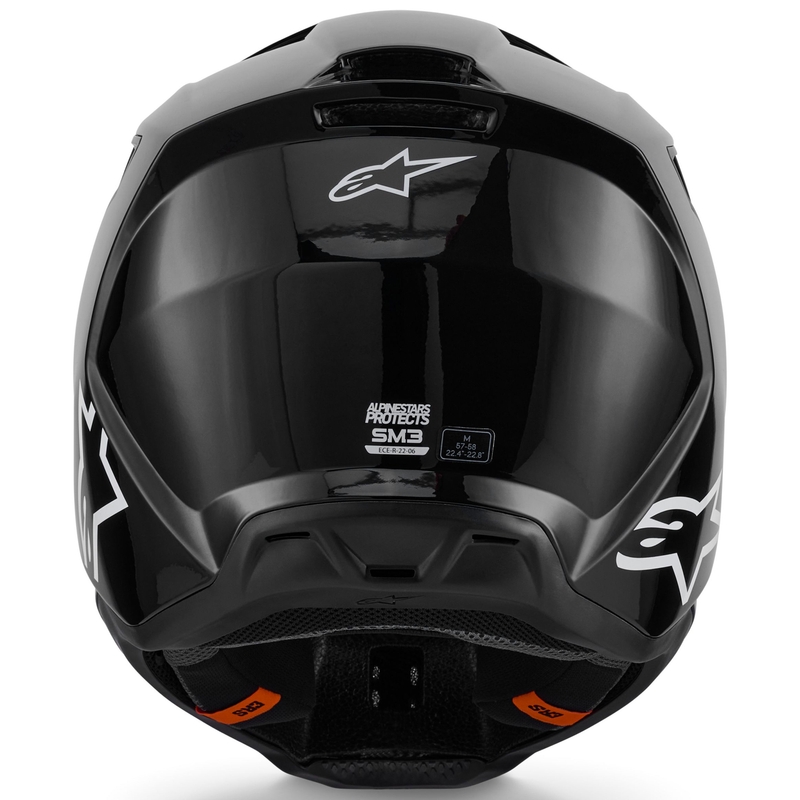 Casque de motocross Alpinestars S-M3 Solid noir
