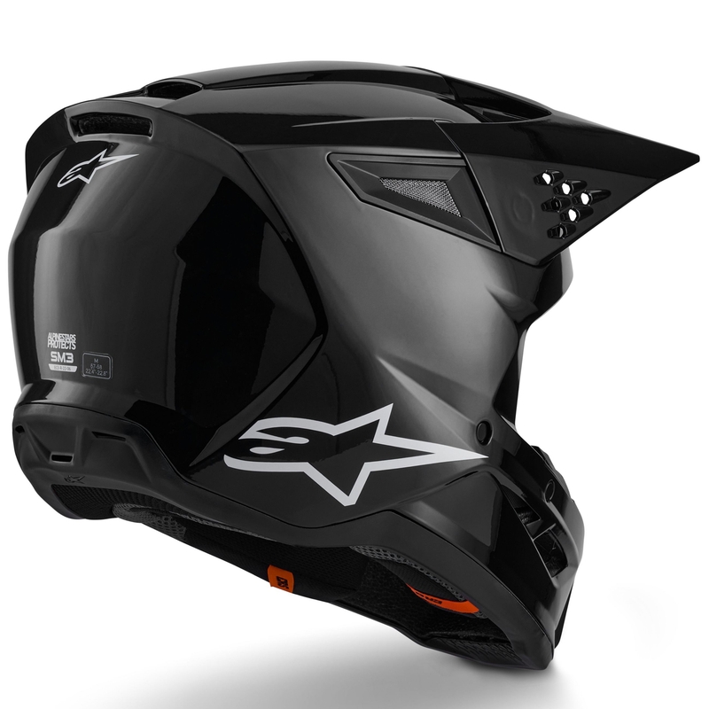 Casque de motocross Alpinestars S-M3 Solid noir