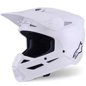 Casque de motocross Alpinestars S-M3 Solid blanc