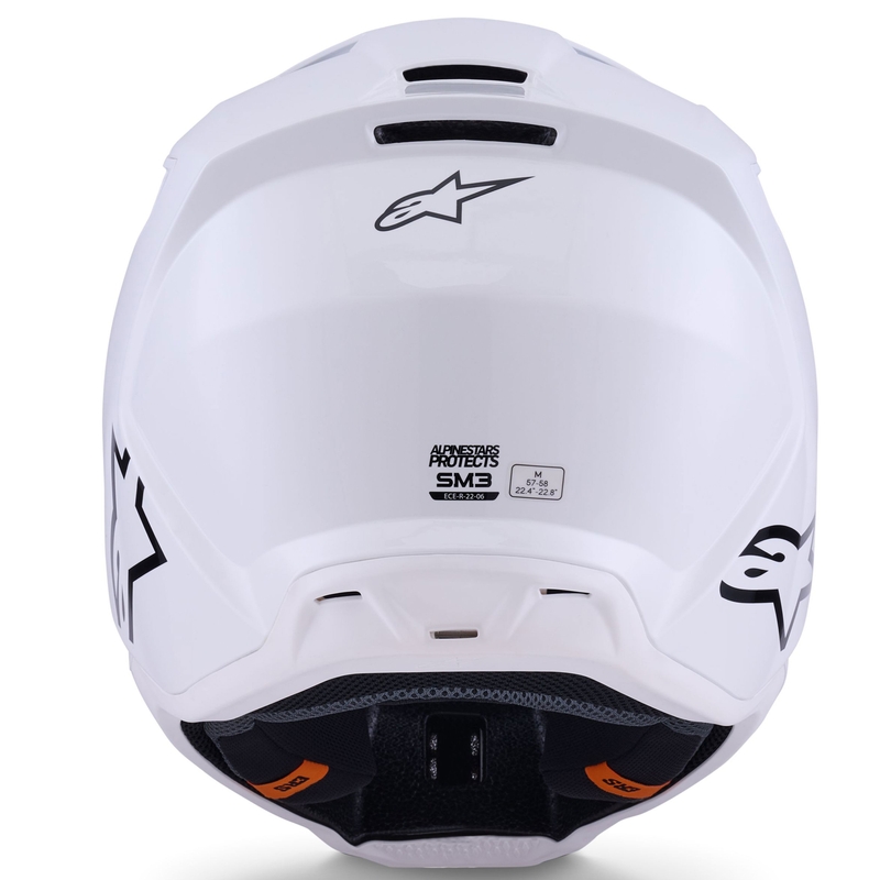 Casque de motocross Alpinestars S-M3 Solid blanc