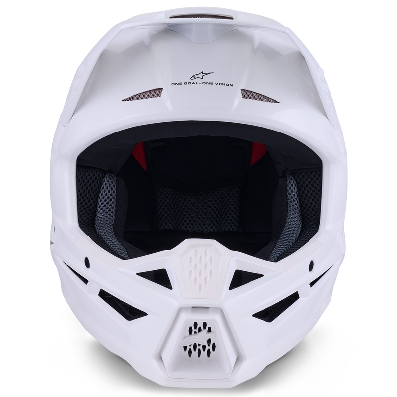 Casque de motocross Alpinestars S-M3 Solid blanc