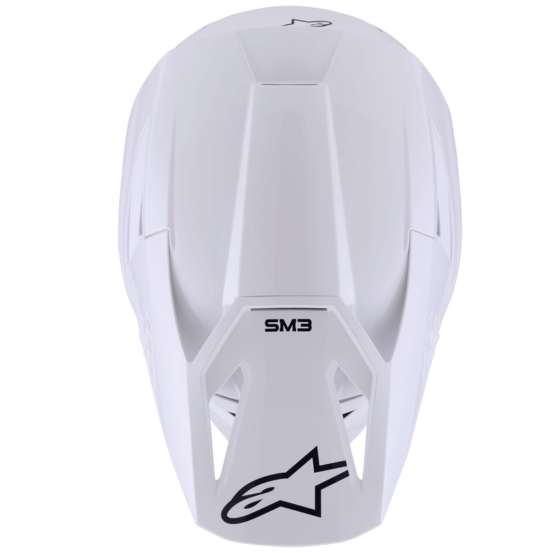 Casque de motocross Alpinestars S-M3 Solid blanc