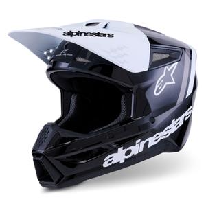 Casque de motocross Alpinestars S-M3 Radium noir-blanc-gris