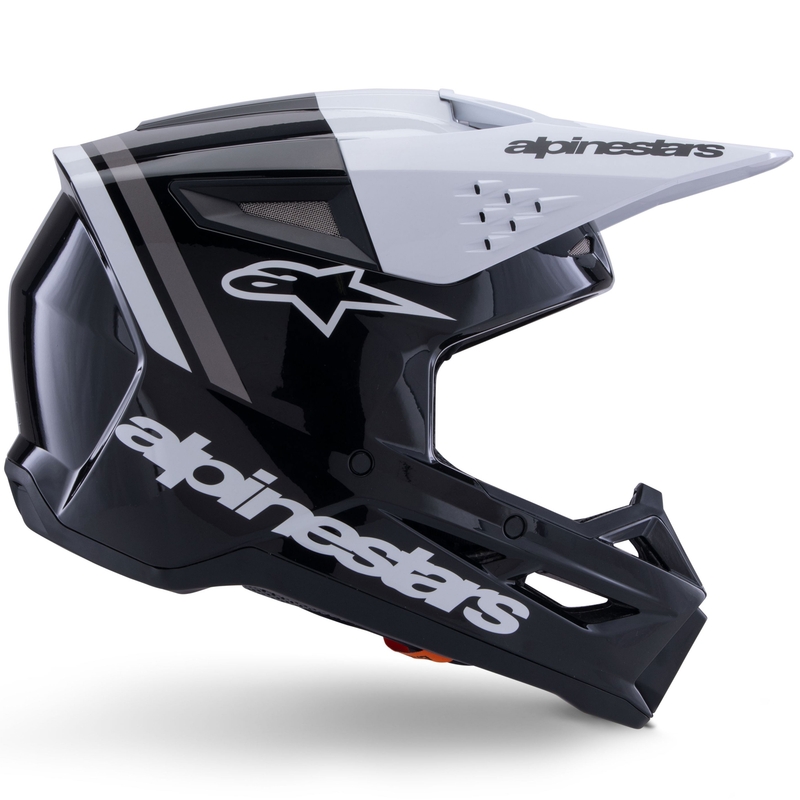 Casque de motocross Alpinestars S-M3 Radium noir-blanc-gris