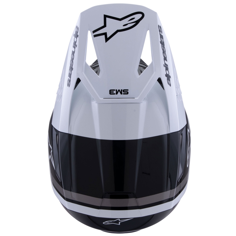 Casque de motocross Alpinestars S-M3 Radium noir-blanc-gris