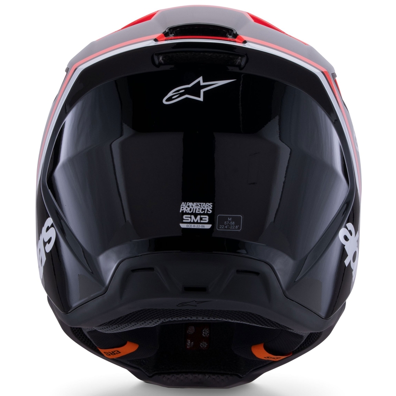 Casque de motocross Alpinestars S-M3 Radium noir-rouge fluo-blanc