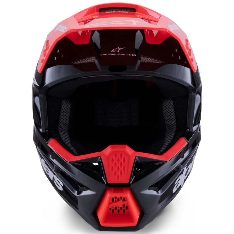 Casque de motocross Alpinestars S-M3 Radium noir-rouge fluo-blanc