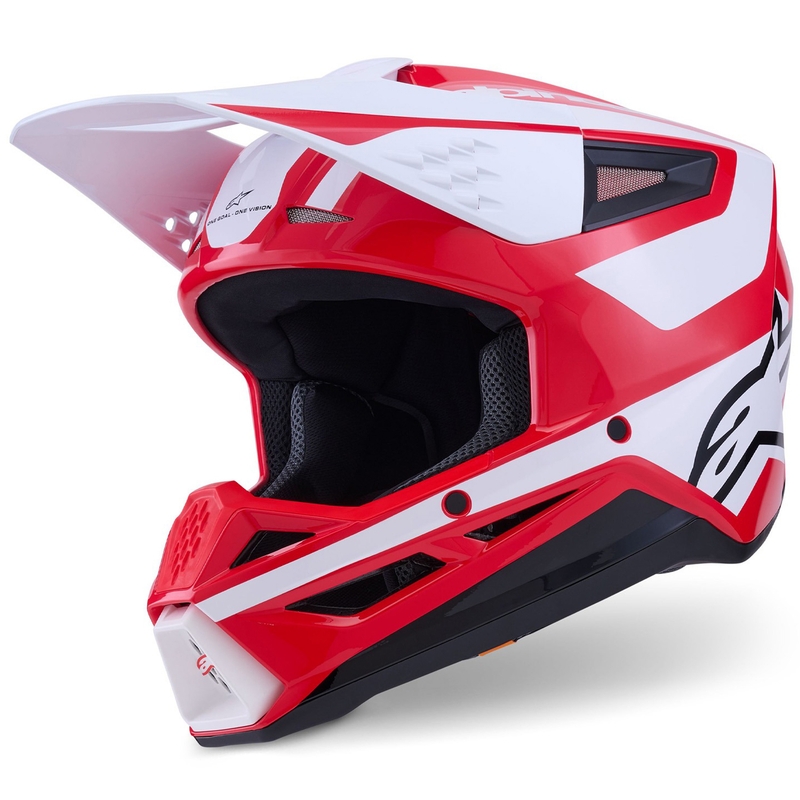 Casque de motocross Alpinestars S-M3 Heat rouge-blanc-noir