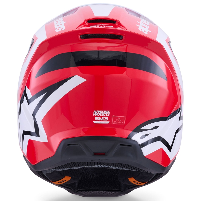 Casque de motocross Alpinestars S-M3 Heat rouge-blanc-noir