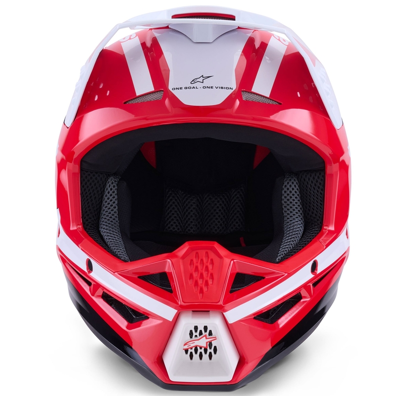 Casque de motocross Alpinestars S-M3 Heat rouge-blanc-noir