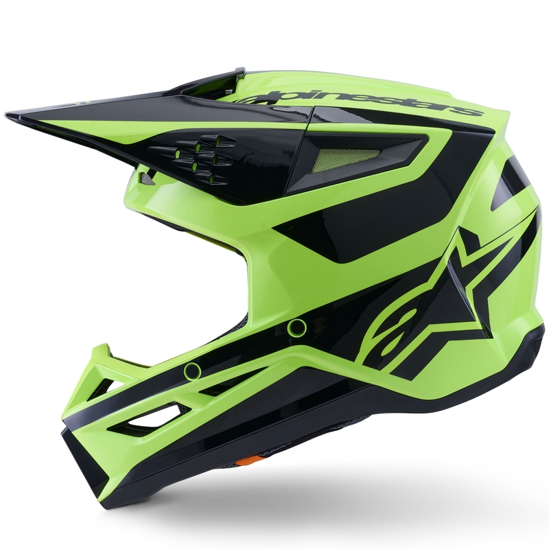 Casque de motocross Alpinestars S-M3 Heat jaune fluo-noir