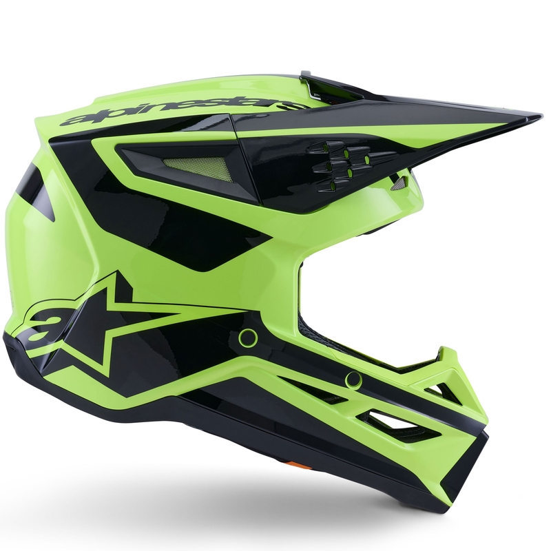 Casque de motocross Alpinestars S-M3 Heat jaune fluo-noir