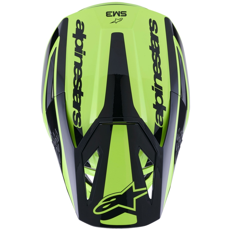 Casque de motocross Alpinestars S-M3 Heat jaune fluo-noir