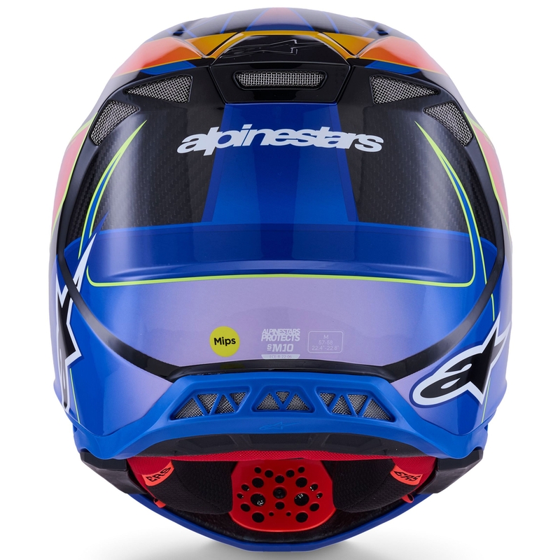 Casque de motocross Alpinestars Supertech S-M10 Era bleu-rouge-jaune fluo