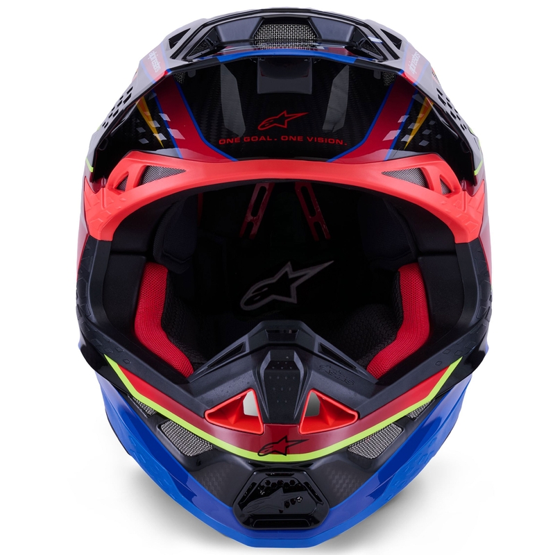 Casque de motocross Alpinestars Supertech S-M10 Era bleu-rouge-jaune fluo