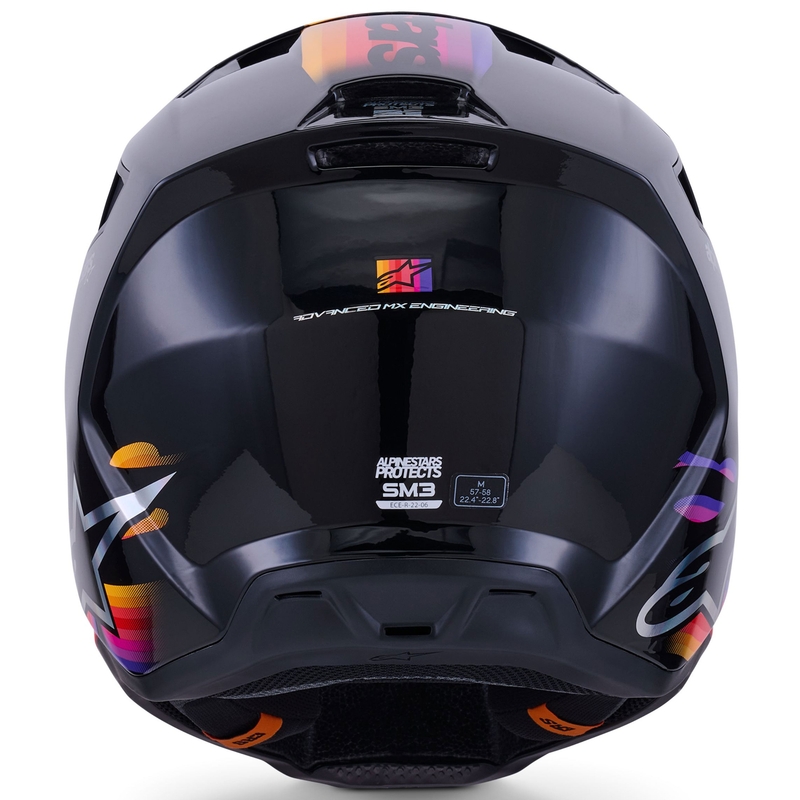 Casque de motocross Alpinestars S-M3 Force noir-jaune-rouge-blanc