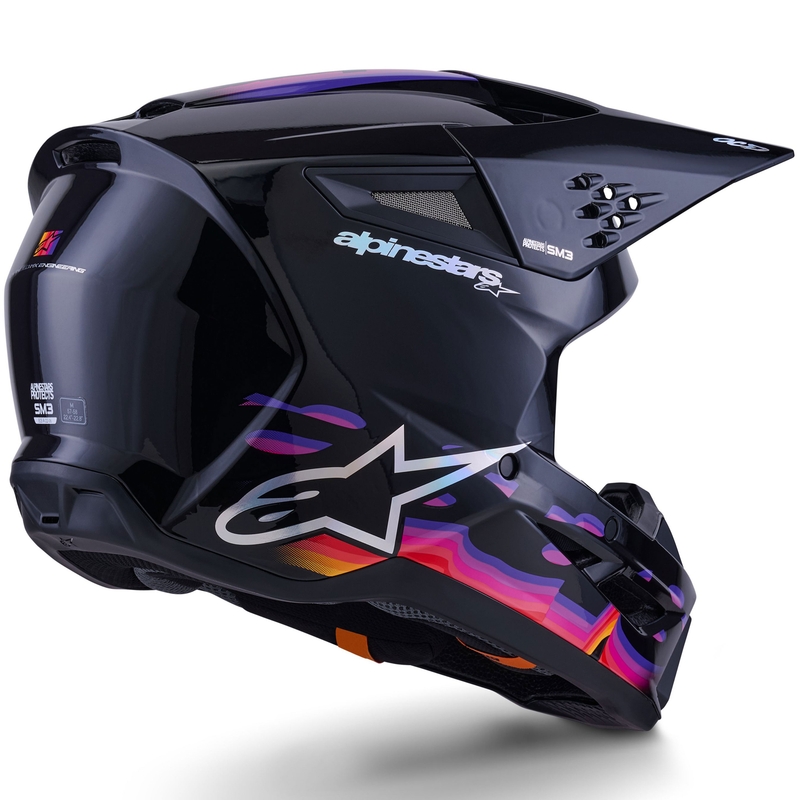 Casque de motocross Alpinestars S-M3 Force noir-jaune-rouge-blanc