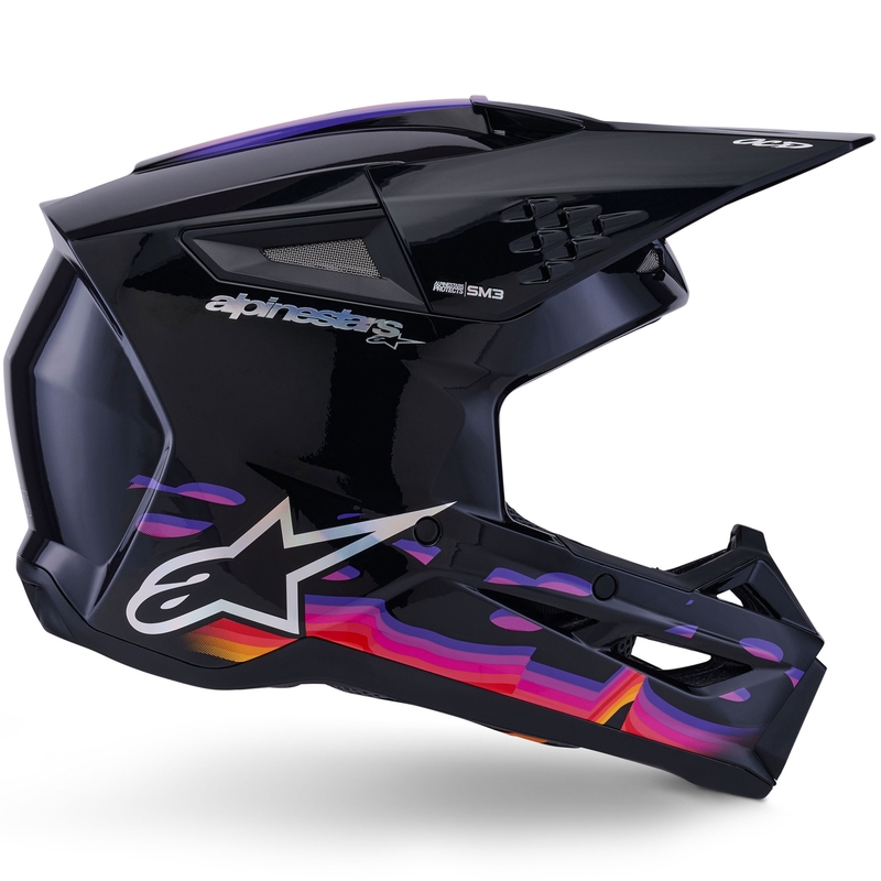 Casque de motocross Alpinestars S-M3 Force noir-jaune-rouge-blanc