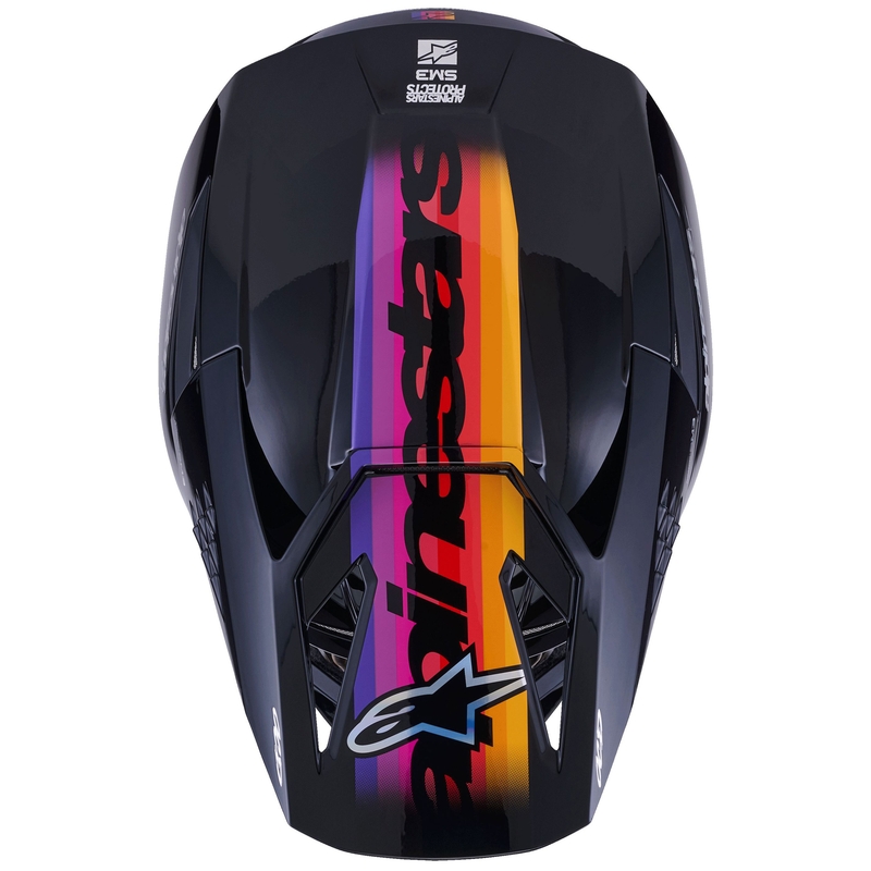 Casque de motocross Alpinestars S-M3 Force noir-jaune-rouge-blanc