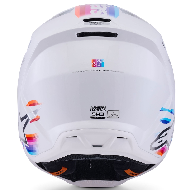 Casque de motocross Alpinestars S-M3 Force blanc-jaune-rose-violet