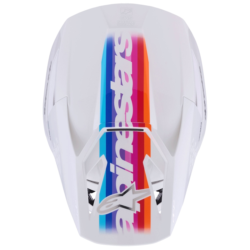 Casque de motocross Alpinestars S-M3 Force blanc-jaune-rose-violet