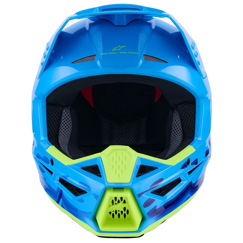 Casque de motocross Alpinestars S-M3 Force bleu-jaune fluo