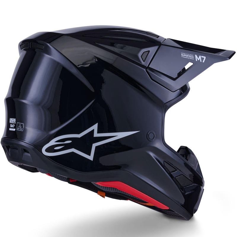 Casque de motocross Alpinestars SM7 Solid noir