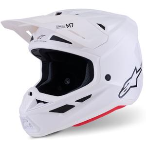 Casque de motocross Alpinestars SM7 Solid blanc