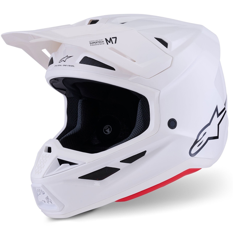 Casque de motocross Alpinestars SM7 Solid blanc