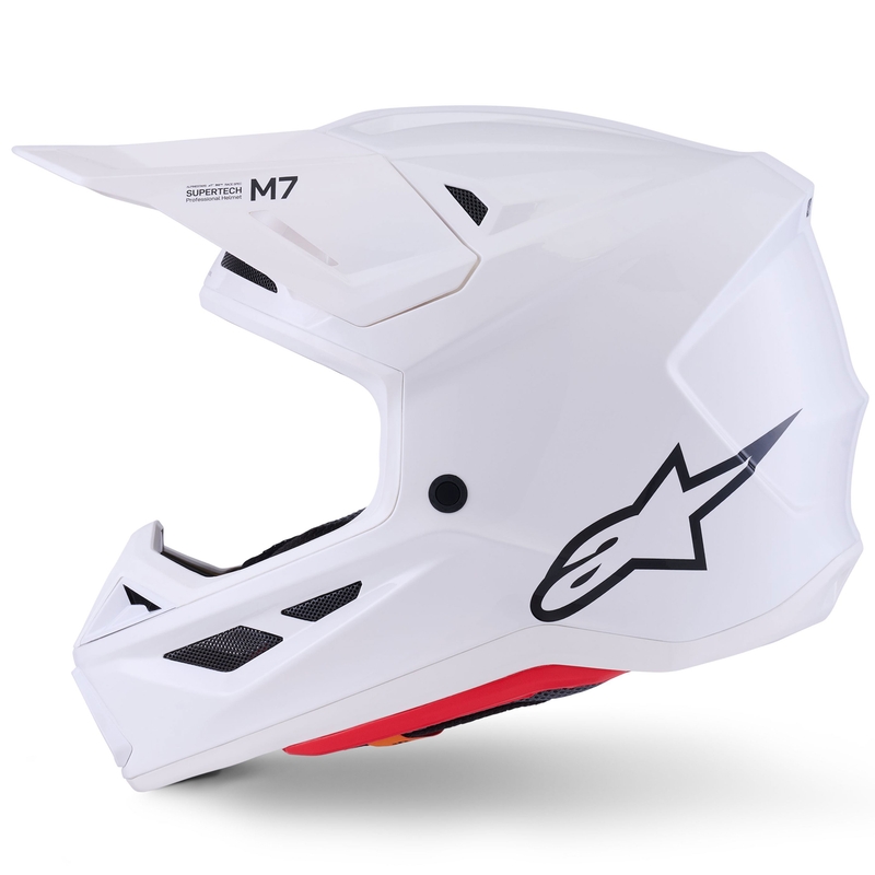 Casque de motocross Alpinestars SM7 Solid blanc
