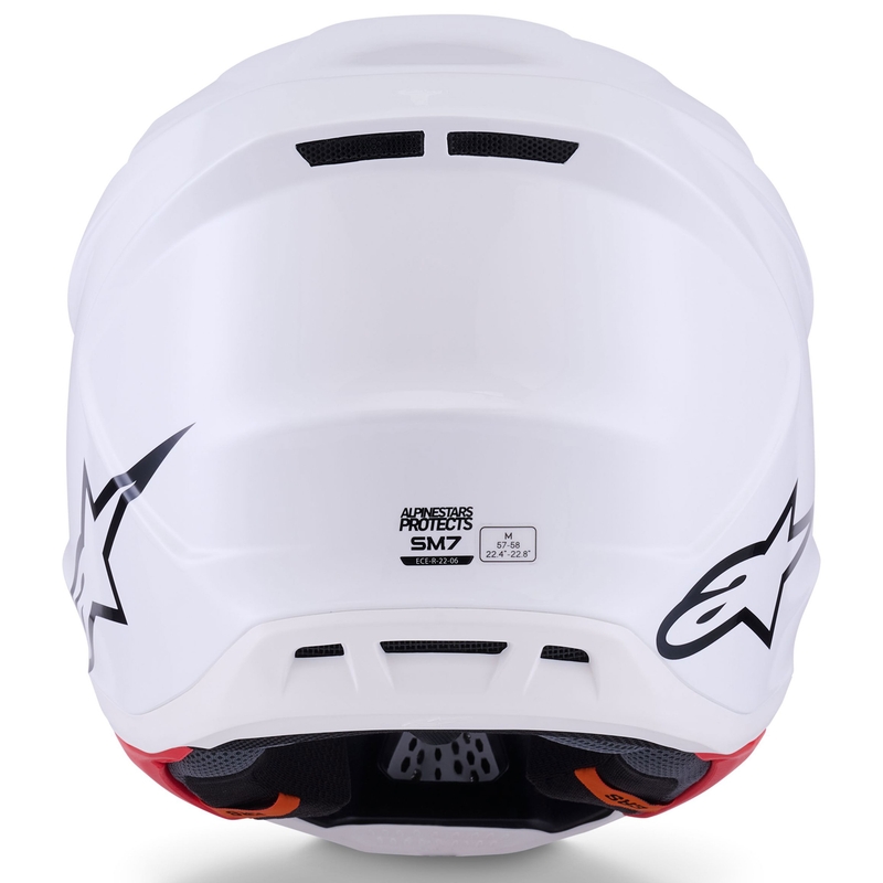 Casque de motocross Alpinestars SM7 Solid blanc